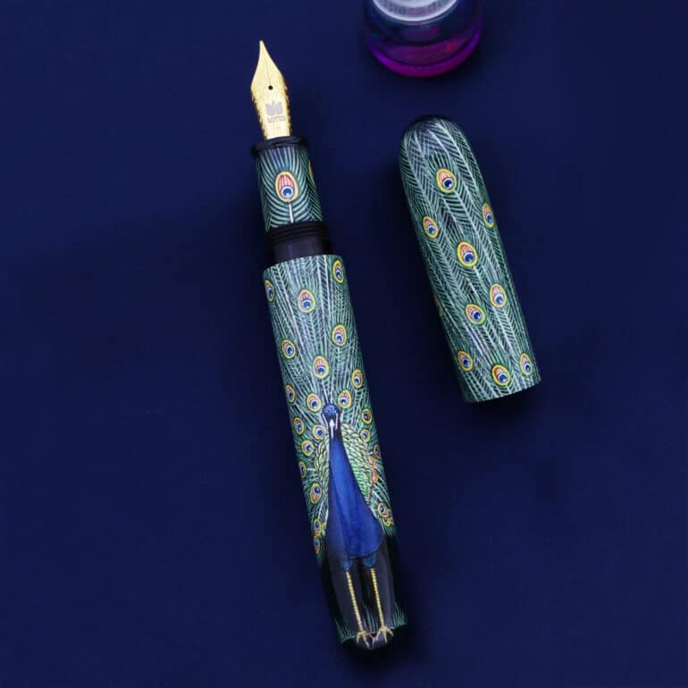 Lotus peacock fountain pen