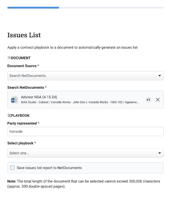 Issues List Generator, Legal AI Apps